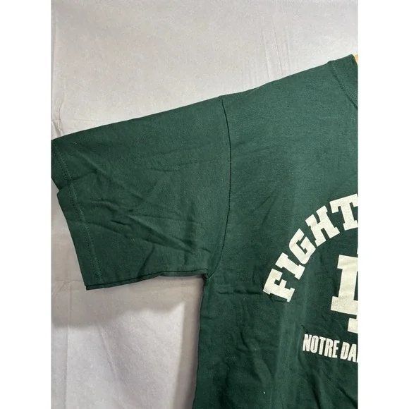 Notre Dame Vintage Shirt Fighting Irish Men's Medium New Green NWT Majestic NOS - Picture 3 of 9